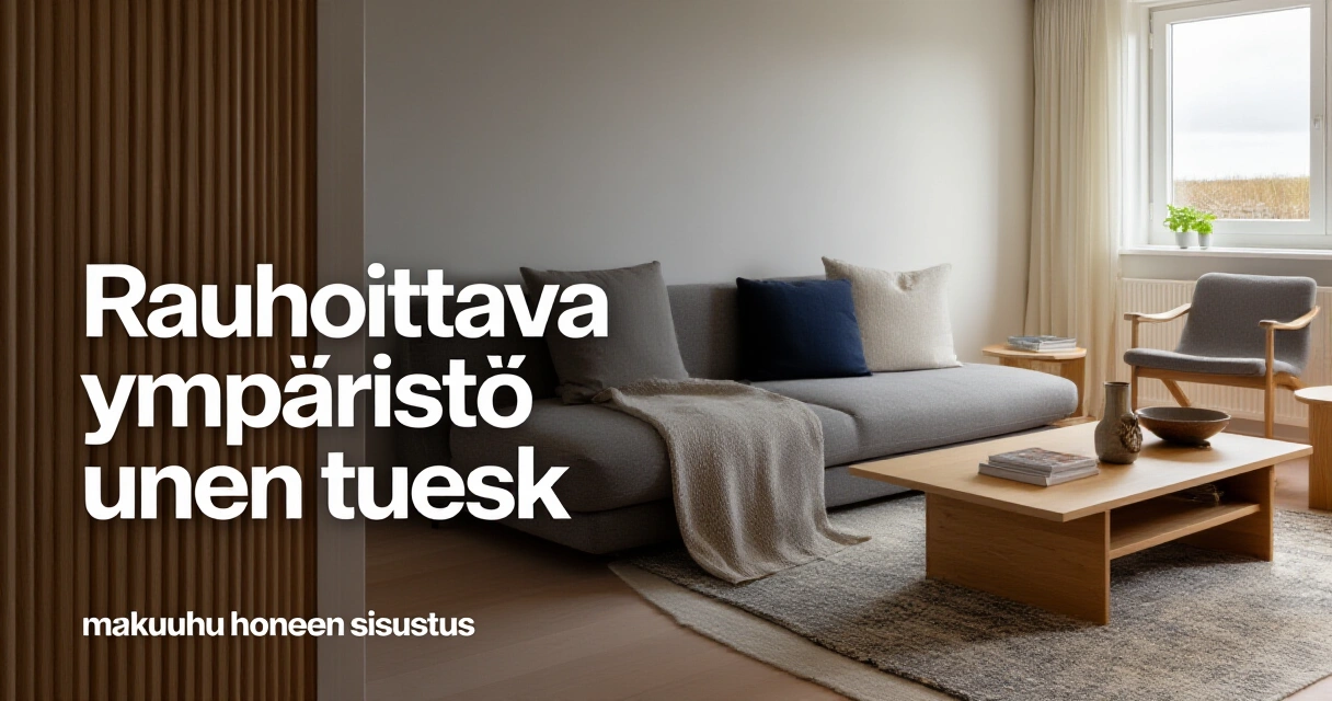 Rauhoittava ympäristö unen tueksi